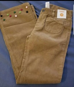 New Vintage Gymboree Girl's Winter Pants Size 12 Pugs & Kisses Corduroy - Picture 1 of 4