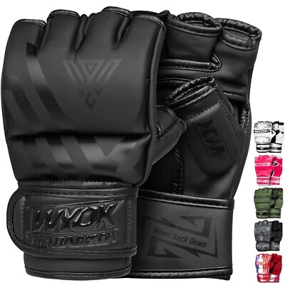 WYOX MMA Glove,MMA Sparring Gloves Men Fingerless Boxing Gloves for Kickboxing - Image 1 of 4