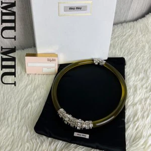 Rare ♡ Storage Bag ♡ Box ♡ Beauty MIUMIU ♡Miu Miu Rubber Bijou Necklace - Picture 1 of 6