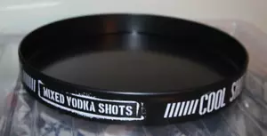 Cool Shot Mixed Vodka Shots Round Black Plastic Pub Tray Man Cave, Home Bar - Picture 1 of 4