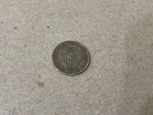 1935 South Africa 3 Pence .800 Silver Coin King George V & 1952 1 Pence (Ship) - Picture 1 of 4