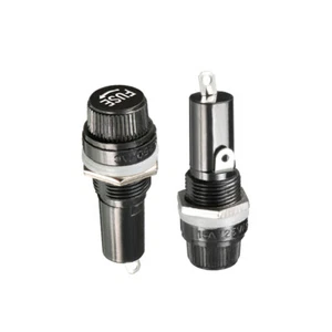 5Pcs AC 10A 250V Panel Mounted Fuse Holder for Protecting Solar Panel Black - Picture 1 of 4