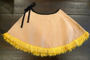 Little Girls Size 3T-4T COWGIRL SKIRT With Fringe Adjustable Waist Tie Faux Sued - Picture 1 of 2