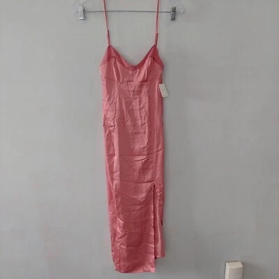 Intimately Free People XS Canyon Clay melocotón lencería vestido frontal abertura panel de malla Foto 1 de 4