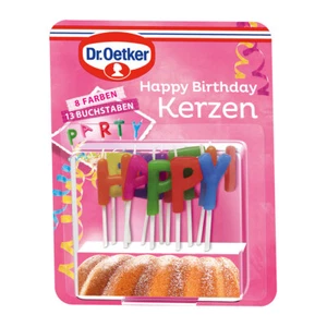 Dr.Oetker Happy Birthday Candele Colorato Tortenkerzen 5er Pacco - Foto 1 di 1