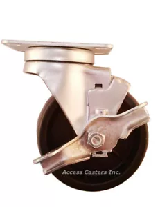 3PDLPSB 3" Swivel Plate Caster with Brake for Delfield, 220 lbs Capacity - Picture 1 of 1