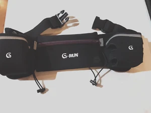 Sports Belt Bag Running Belt Waist Pack Bum Bag w/ Water Bottle Holders - Picture 1 of 7