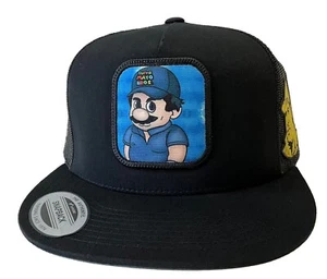 SOMBRERO EL MAYO ZAMBADA EL CHAPO GUZMÁN MALLA NEGRA 2 LOGOTIPOS MÉXICO SNAPBACK - Imagen 1 de 4