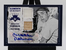 2016 Panini Diamond Kings Brooks Robinson Elements of Royalty Auto Blue #06/10