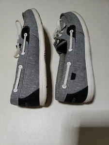 WOMENS SPERRY TOP SIDER SHORE SIDER GRAY BLACK BOAT SHOES STS 93571 SZ 8.5 M - Picture 1 of 6