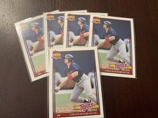 (5) - 1991 Topps Traded Chuck Knoblauch #69T Rookie RC - Minnesota Twins - MINT