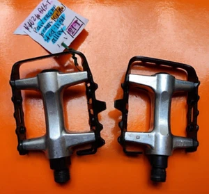 CI MO BRAND RACING PEDALS STEEL CAGE LIGHT ALLOY PEDALI BICI - Picture 1 of 12