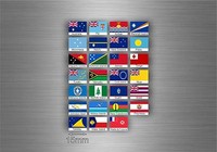 Set 27x sticker oceania flag scrapbooking country collection stamp national r3