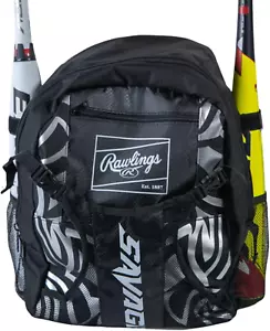 Rawlings | SAVAGE Backpack Equipment Bag | T-Ball / Youth Baseball & Softball | - Picture 1 of 8