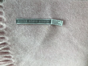 Alicia Adams Alpaca~Throw~w/Fringe~baby alpaca blend~Pink~NEW~PERU~LAST ONE - Picture 1 of 7