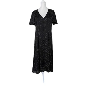 Prospect The Label Damen schwarz/weiß gepunktet mittellang gefüttert Kleid Large Ne - Bild 1 von 7