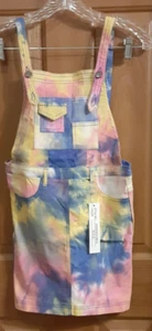Like an Angel Multicolored Tie Dyed Overall Dress Girl's Size 14 NWT - Picture 1 of 5