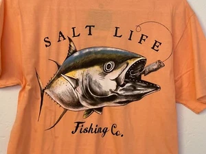 358m- NWT Salt Life Mens Reg. fit T-Shirt Shirt super soft cotton Sz. med - Picture 1 of 7