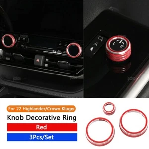 Center Console Switch Knob Cover For Toyota Highlander Alloy AC Knob Button Trim - Bild 1 von 13