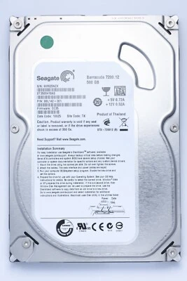 Seagate Barracuda 500GB SATA Desktop Hard Drive Model ST3500418AS P/N 9SL142-301 - Image 1 of 2
