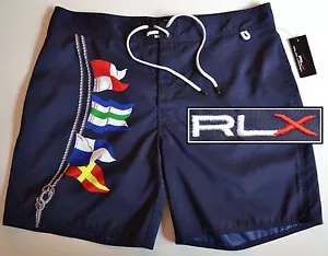 Neu mit Etikett RLX Ralph Lauren Maritim Flaggen Regatta Badehose in Navy Größe 38 - Bild 1 von 11