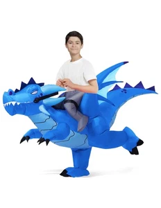 Inflatable Costume for Kids, Ride on Ice Dragon Inflatable with Hat, Cool Rid... - Picture 1 of 8