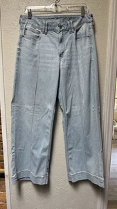 American Eagle Damengröße 8 blau niedriger Bund kurz Baggy weites Bein Denim Jeans gebraucht, in einwandfreiem Zustand - Bild 1 von 9