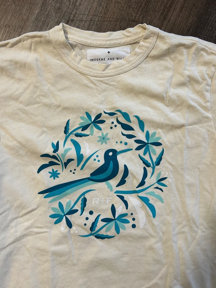 Imogene Willie подлинный Rodan поля специальный выпуск птица футболка средний - Изображение 1 из 4