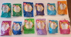 Ty Beanie Babies 1999 McDonalds Happy Meal Spielzeug Komplettsatz 1-12 ungeöffnet - Bild 1 von 2