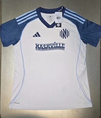 Nueva camiseta para hombre Nashville SC Adidas blanca 2025 tercera réplica talla (L) Foto 1 de 4