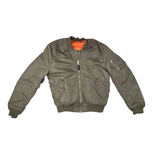 Vintage 1960s Alpha Industries USAF Flight MA-1 Reversible Bomber Jacket Large - Picture 1 of 11