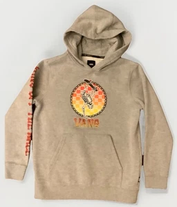 VANS Off The Wall Hooded Sweatshirt Jacket Skeleton Skateboard Grey Boys M - Picture 1 of 6