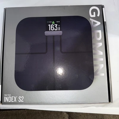 Garmin Index S2 Smart Scale Black, WiFi, Body Composition Metrics - SEALED - Image 1 of 3