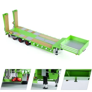 1/14 LESU Metal Trailer Electric Legs Hydraulic Lifting Tailboard for RC Tractor - Picture 1 of 20