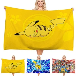 Anime Print Swim Bath Towel Soft Beach Pool Cover Up Wrap Microfiber 75*150cm AU - Picture 1 of 9