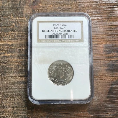 1999 25c US Washington Quarter (Georgia) NGC Brilliant Uncirculated. - Image 1 of 4