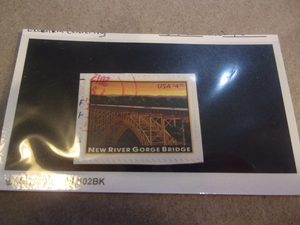 USA Used, 2011 Issue, Scott #4511, $4.95 New River Gorge Bridge. - Image 1 of 1