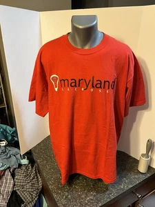 Maryland Terrapins Lacrosse Men’s T-shirt Red Cotton XL - Brine - Picture 1 of 14