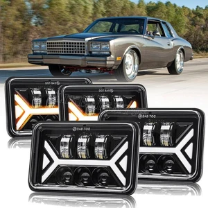 Faros LED DRL de 4x6" con giro para Chevrolet Monte Carlo SS 1980-1988 4 piezas - Imagen 1 de 8