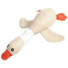 Playing Linen Cute Aggressive Chewers Pet Goose Shape Squeaky Soft Dog Toy