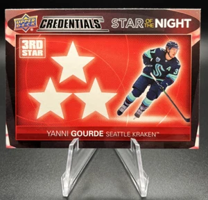 2021-22 Upper Deck Credentials 3rd Star of the Night #3S3 Yanni Gourde - Imagen 1 de 2