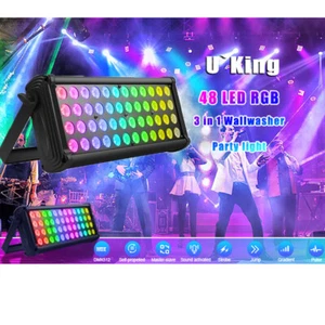 200W 48LED Wall Wash Lights DMX RGB Strobe Stage Lighting Effect DJ Disco Show - Picture 1 of 12