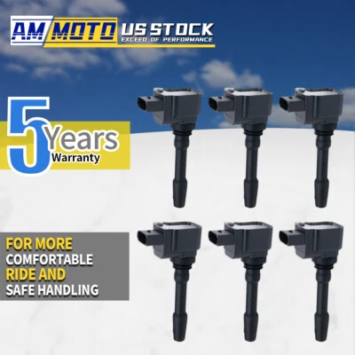 Set of 6 Ignition Coil For Porsche Cayenne Macan Panamera 2014-16 3.0 3.6 UF760 Foto 1 de 4