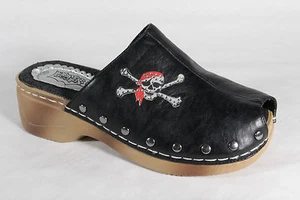 Boomers Mädchen Clogs Sabot Kunstleder schwarz Neu! - Picture 1 of 6