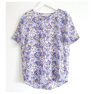 Equipment Fawn Print Silk Top Blouse XS New - Picture 1 of 5