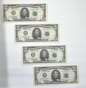 15 Consecutive Fr 1984 $5 Notes Uncirculated - Picture 1 of 4