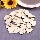  50 Pcs Wooden Hearts Decorations Embellishments for Crafting