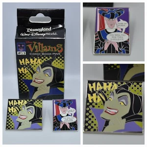 Disney Pin WDW Villains Comic Book Pins 2011 Maleficent & Claude #13 Set Of 2 - Picture 1 of 13