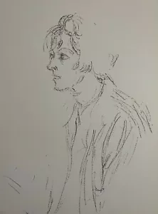 Alberto Giacometti Original Stone Lithograph " profil de femme" 1964 - Picture 1 of 7