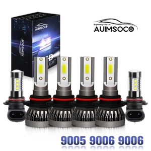 For 2000-2006 Toyota Camry Combo LED Headlight Fog Light Bulbs Kit High Low Beam - Picture 1 of 12